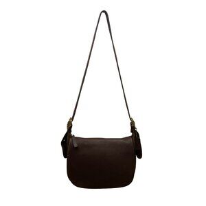 Coach Women’s Brown Leather Handcrafted Full-Grain Saddle Style Shoulder Bag